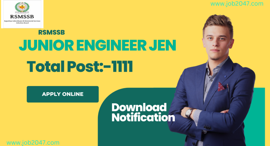 RSMSSB Junior Engineer JEN Recruitment 2024