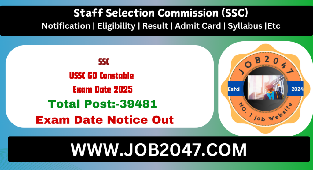 SSC GD Constable Exam Date 2025