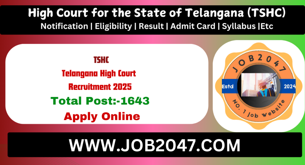 Telangana High Court Recruitment 2025