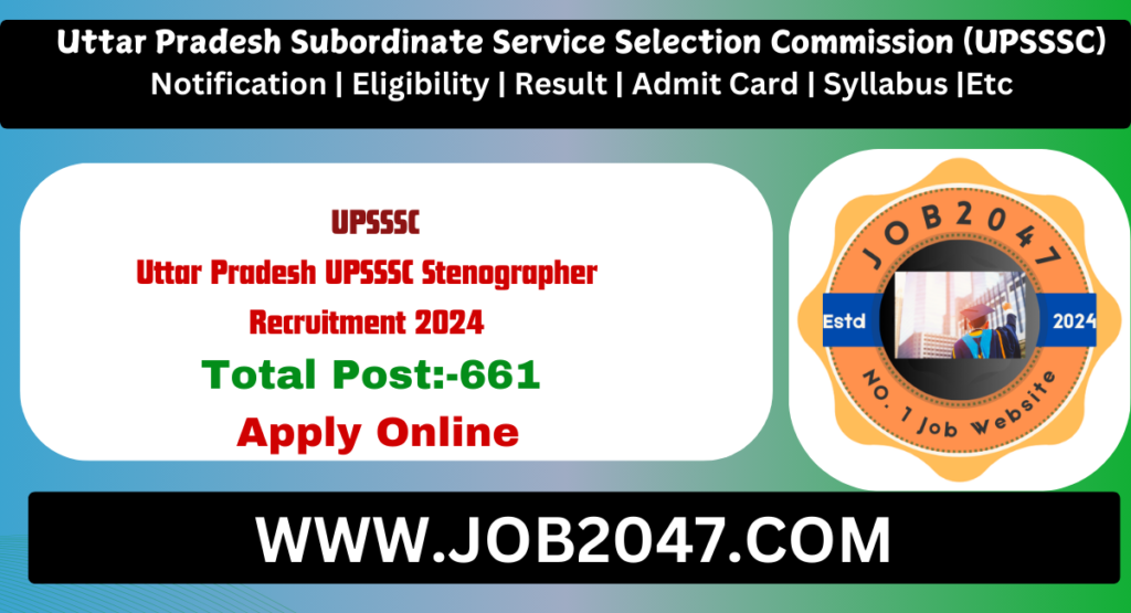 UPSSSC Stenographer Online Form 2024